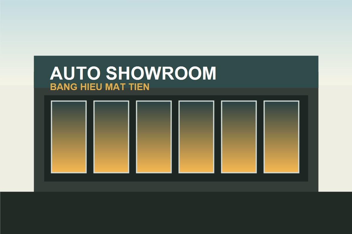 Thi công mặt tiền showroom xe